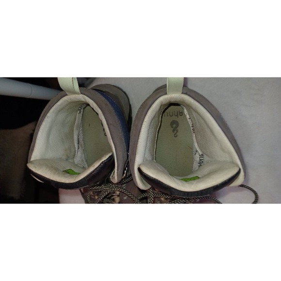 Ahnu Montara Hiking Boots Womens 5.5 Waterproof Leather Blue Gray Vibram Outsole - Picture 5 of 11